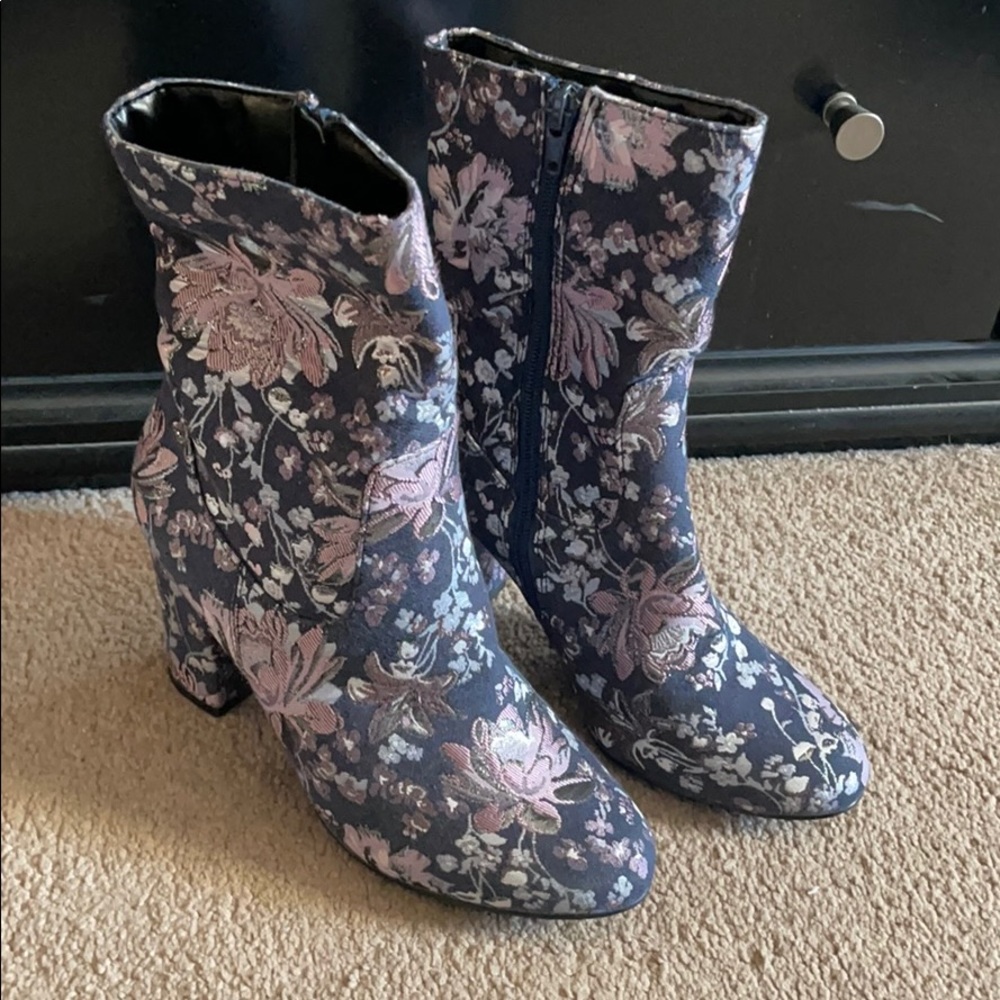 Floral booties